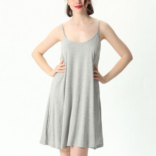 Women's Sleeveless Nightgown Sleepwear Stretch Nightdress Scoop Neck Nightshirt - Picture 6 of 82
