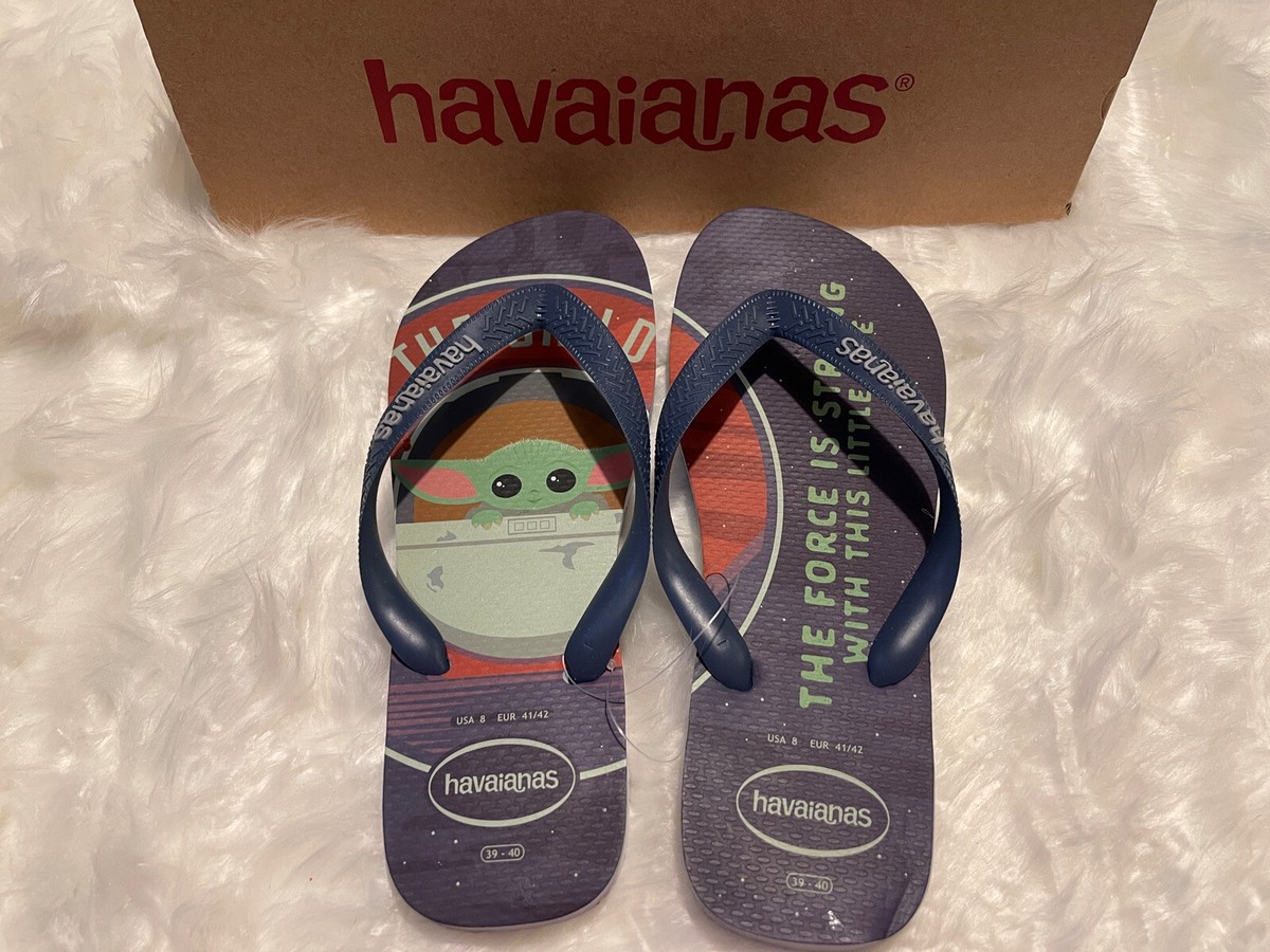 Star Wars Baby Yoda Havaianas Flip Flops Men’s Size 12