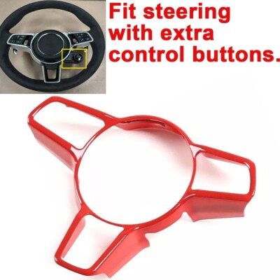 Painted Gloss Red Steering Trim Overlay Cover #B Fits Panamera Macan Cayenne