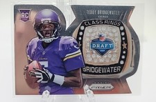 TEDDY BRIDGEWATER ROOKIE CLASS RING SILVER PRIZMS DIE CUT RC 2014 PANINI PRIZM