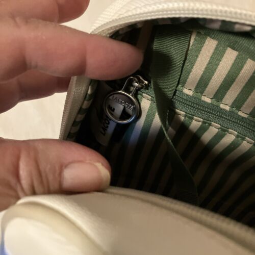 Lacoste White Double Zip Handbag - Picture 10 of 12