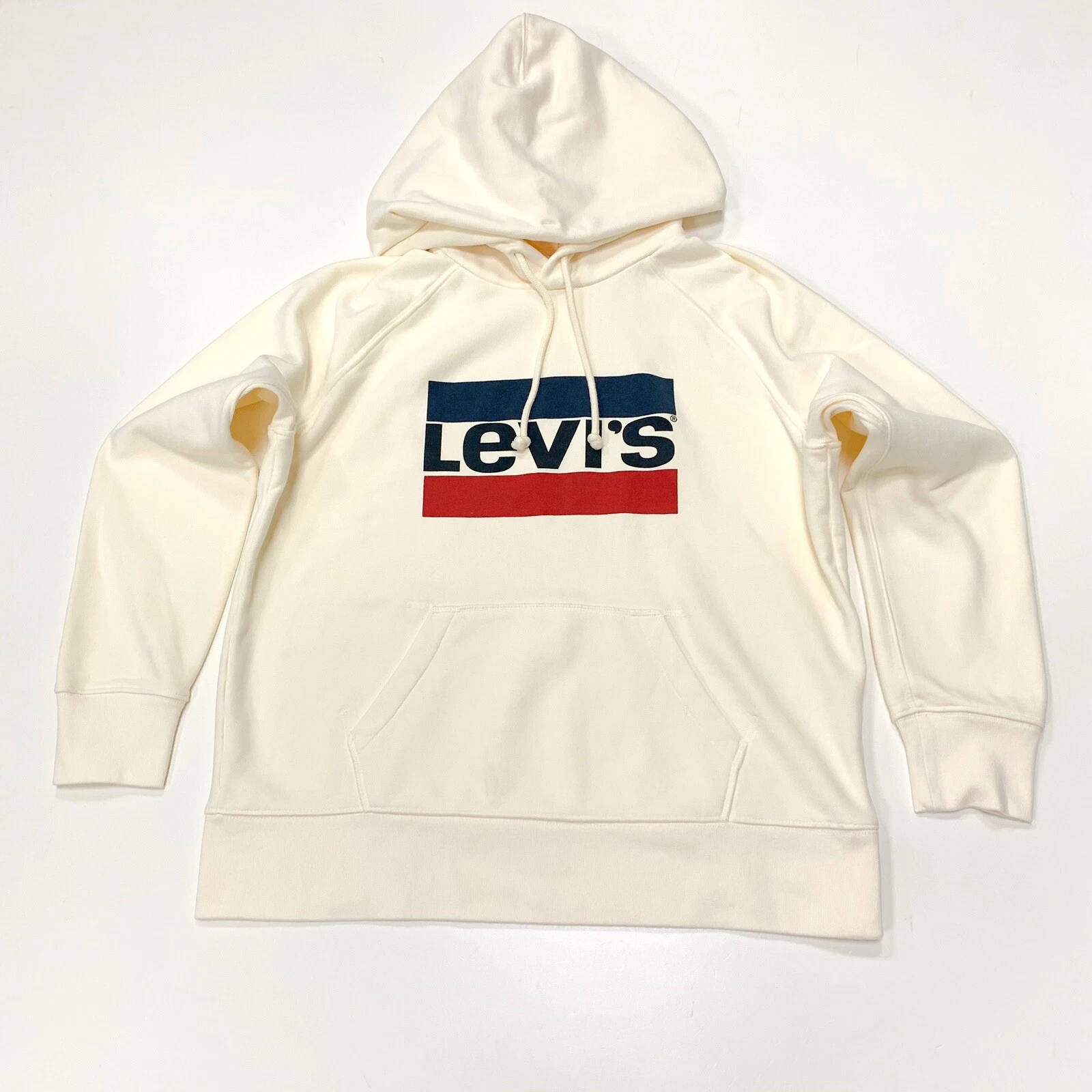 Levi’s Women's Relaxed Fit Graphic Sport Hoodie In Cream Off White