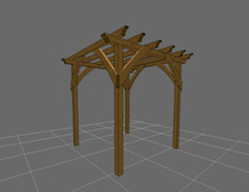| 100mm | Full Oak Pergola Kit | 2m x 2m | Garden Gazebos, Decorative Structures