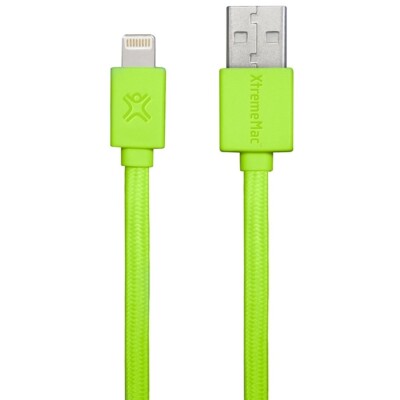 XtremeMac HQ Flat Lightning-Kabel 1m Grün für iPhone 13 12 11 SE iPad iPod etc