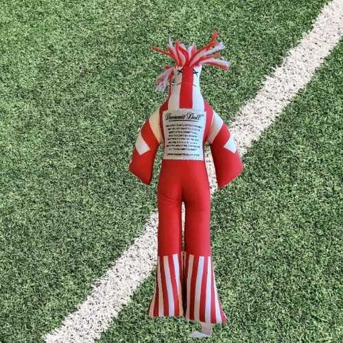 Win Dammit Puppe Streifen Fußball KC Garn Haare weich Plüsch Stressabbau Spielzeug T31 - Bild 2 von 7