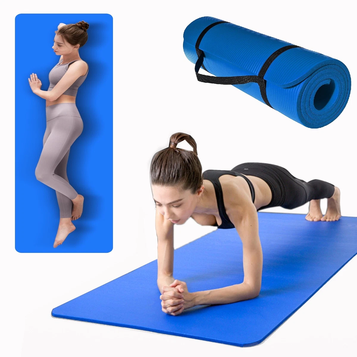 0.4 inch Thick Yoga Mat for Home Exercise Gym Mats Blanket Non Slip Sports  Pad