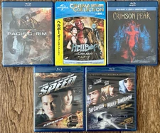 Lot of 5 new blu-rays; 3 by Guillermo del Toro + Speed, Sky Captain. Free ship