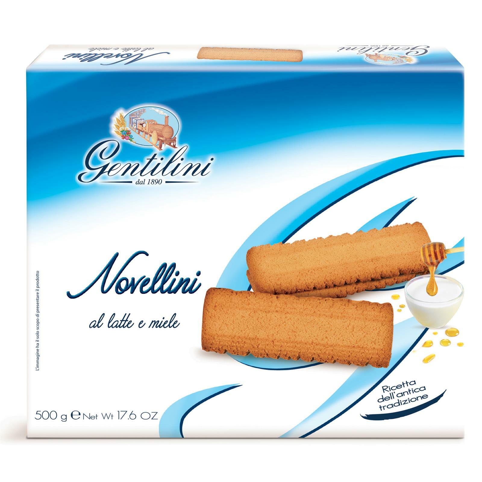 BISCOTTI GENTILINI NOVELLINI AL LATTE E MIELE 500 GR FROLLINI COLAZIONE FRIABILI