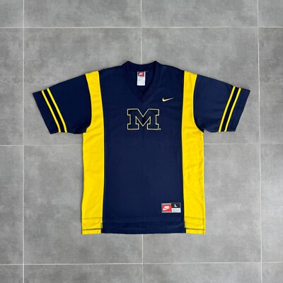 Vintage Nike Michigan Wolverines NCAA Football Y2K Shirt Size L Oversized