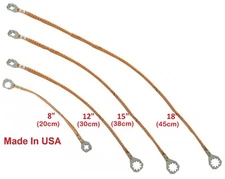 Universal Copper Ground/Bonding Strap Kit 8" 12" 15" 18" (20+30+38+45cm) US MADE