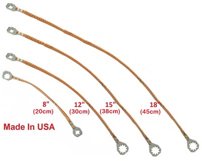 15' Copper Ground Strap Cable KIT DIY Terminal Kit 3/8" FLAT Braid Wire 15' Copper Ground Strap Cable KIT DIY Terminal Kit 3/8" FLAT Braid Wire
