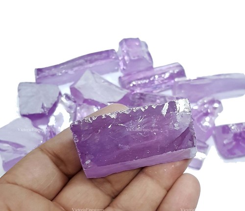 Natural Light Purple Zircon Rough Cambodia Uncut Shape Variations - Picture 9 of 11