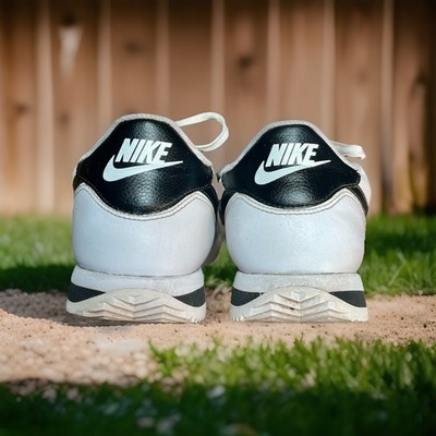 Nike Cortez Basic Leather White Black 4044-105 Men s Size 12 (2024) Used No Box