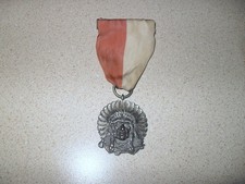 Vintage Award Ribbon Indian Chief Medal Engraved with Name Boy Scout ? BSA 