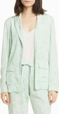 RAQUEL ALLEGRA SATIN FLORAL JACQUARD BLAZER SIZE: 0