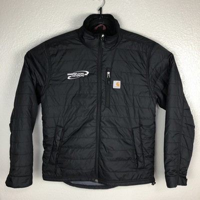 Carhartt Gilliam Rain Defender Jacket Men s Medium Black Puffer Quilted Zip Up