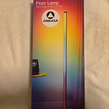 ONKASA RGB LED Floor Lamp Black Remote App Control Music Sync Timer USB