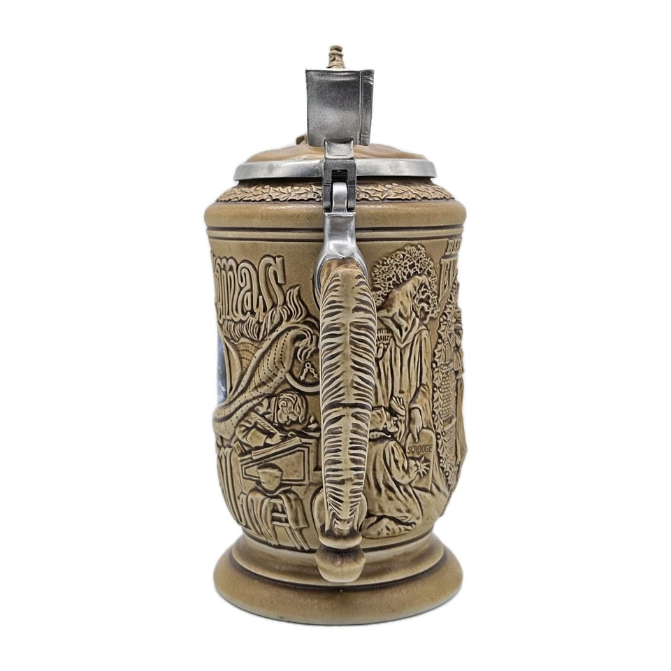 Vintage Beer Stein "A Christmas Carol" Stein 1996 Holiday Xmas Scrooge Foto 2 de 4