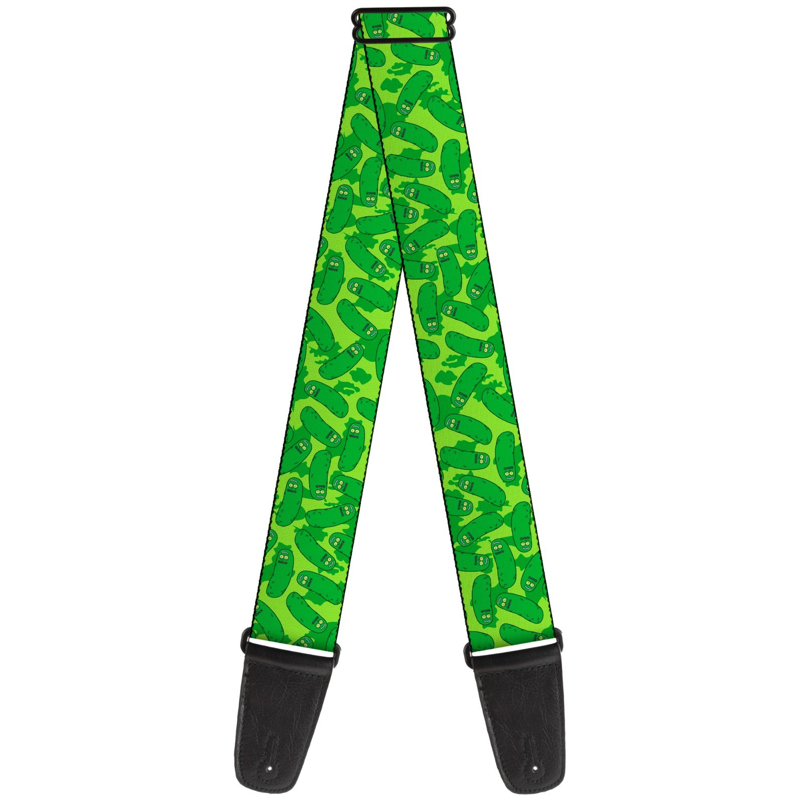 BD-WRMY020 - BUCKLE GUITAR STRAP - RICK  AND MORTY PICKLE DESIGN