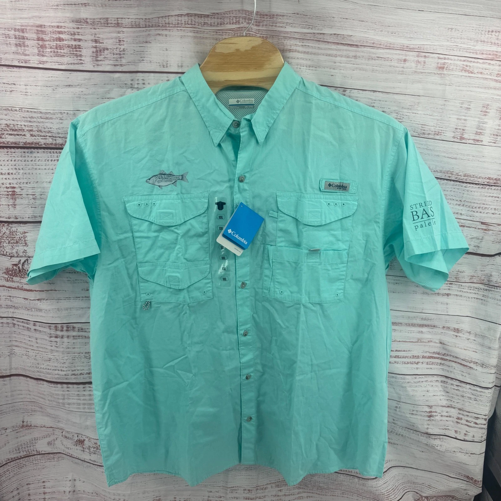 Columbia PFG Fishing Shirt Mens 2XL Short Sleeve Vented Performance NEW Logo