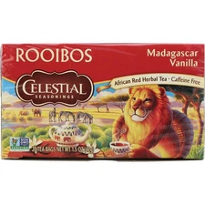 Celestial Seasonings Madagascar Vanilla Red Tea Bags 20 Count Grocery Pack