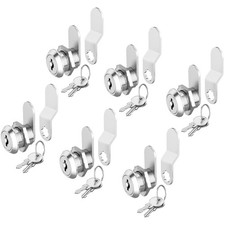 5/8" Keyed Alike Cam Locks - 6 Pack Zinc Alloy Security Solution for Cabinets