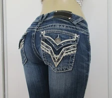 VIGOSS Jeans Size 3/4 Womens Low Rise Blue Denim New York Capri