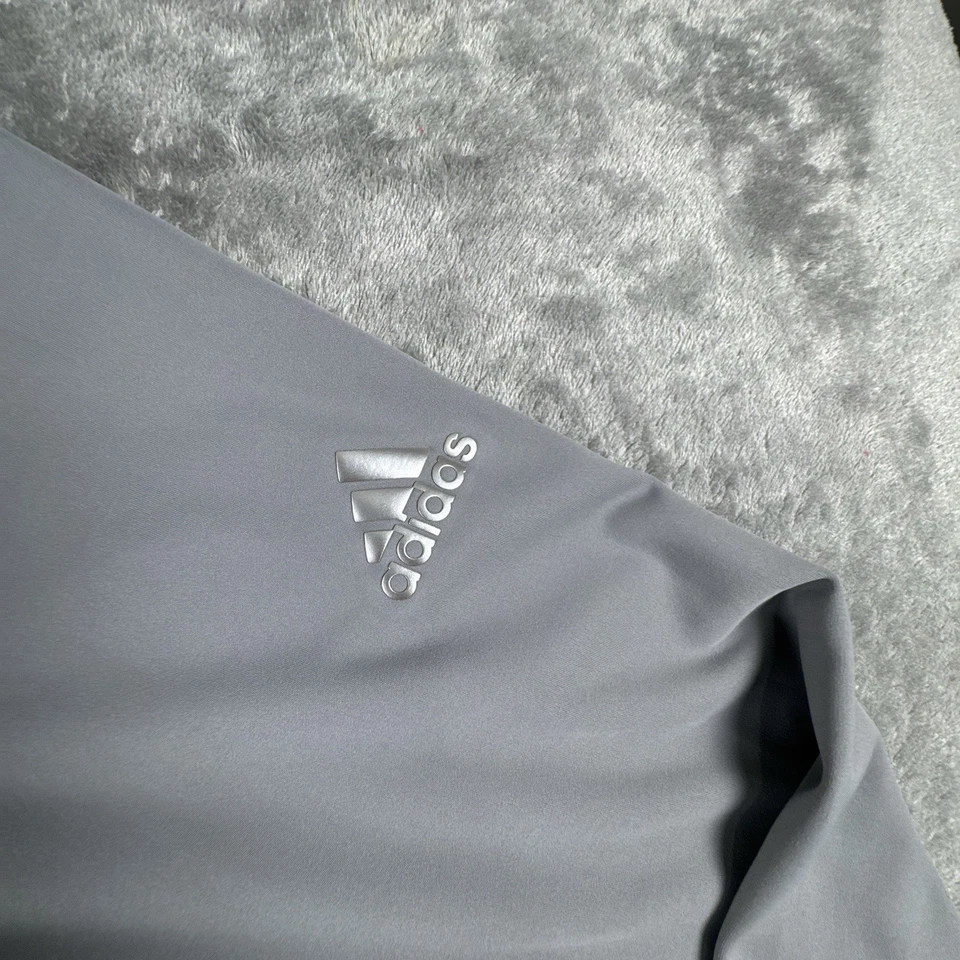 Мужской гибридный роскошный пуловер Adidas Golf на четверть молнии M с серой сеткой - Изображение 3 из 4