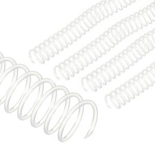 22mm 7/8" Spiral Binding Coils, 50 Pcs Spirals 190 Sheet Capacity, Transparent