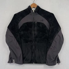 Eastern Mountain Sports Fleece Jacket Womens XL Black Windstopper Tech Sherpa