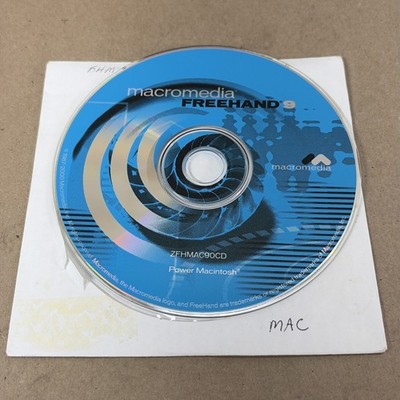 Macromedia Freehand 9 CD Software ZFHMAC90CD Power Macintosh with Key READ