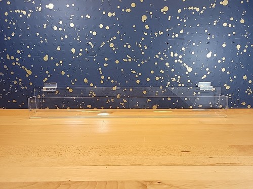 Slatwall Clear Acrylic Slat wall Bin Store Retail Fixture Long Narrow 24” x 2” - Picture 1 of 7