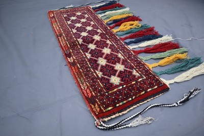 Vintage Jalaar rug 2'8x5'0 ft Handmade Turkmen Nomadic Bukhara Wall hanging Rug
