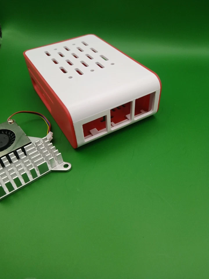 Raspberry Pi Gehäuse inkl. Lüfter für Pi 5 Rot/Weiß 2/4/8/16G Raspi 5 Kühlung - Bild 3 von 4