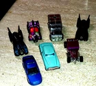 7 Vintage Assorted Batman Hot Wheels Cars Batmobile Joker Police Mr Freeze Armor