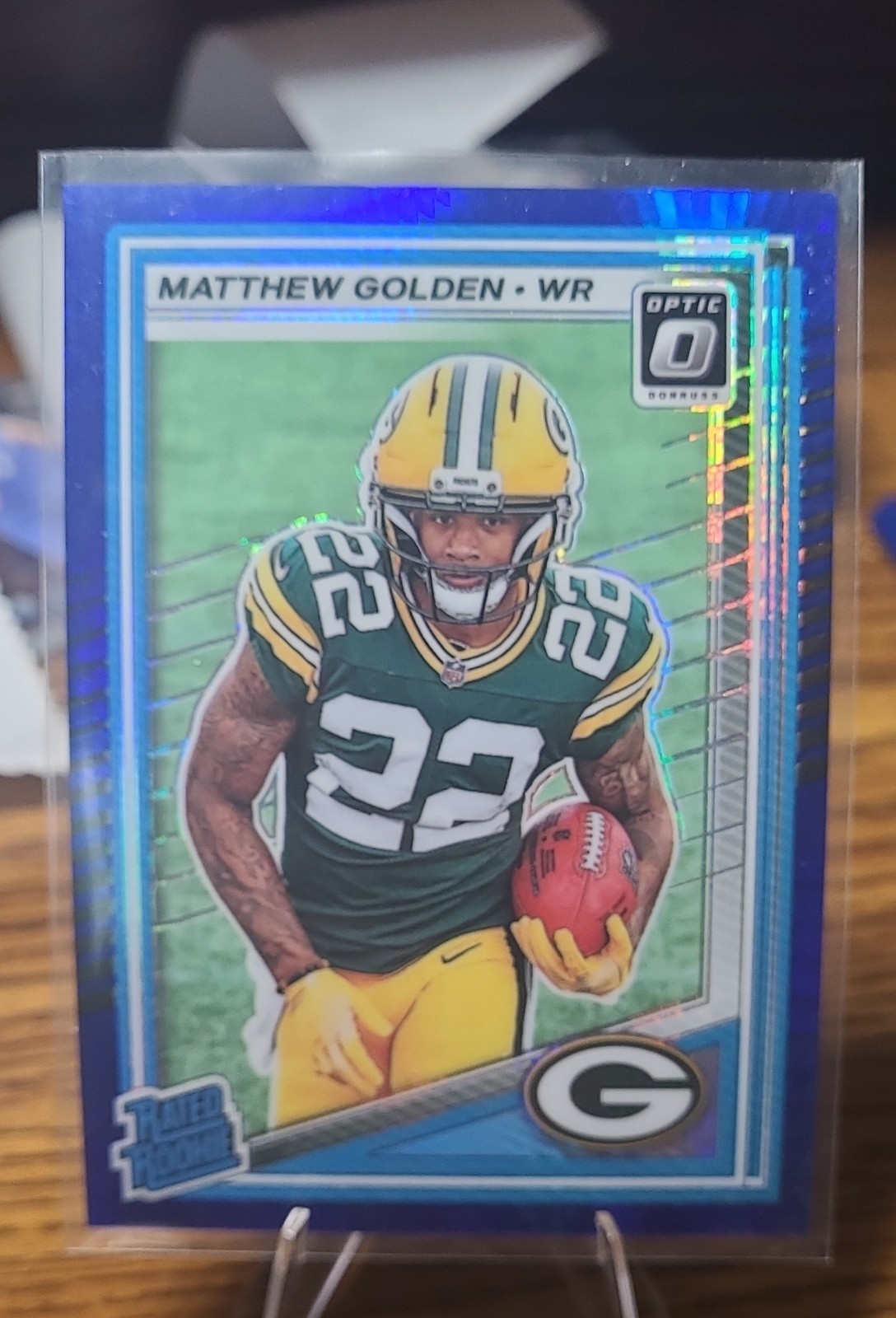 2025 Panini Donruss Optic - Rated Rookie Matthew Golden #205 Blue Hyper Prizm...