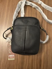 American Leather Co Cleveland Mini Crossbody Bag Black Pebbled NWT