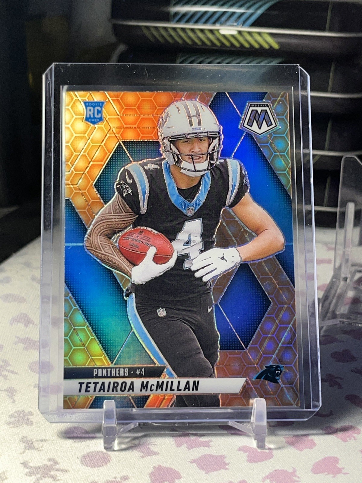 2025 Mosaic Tetairoa McMillan RC Honeycomb Prizm Case Hit SSP Panthers #309