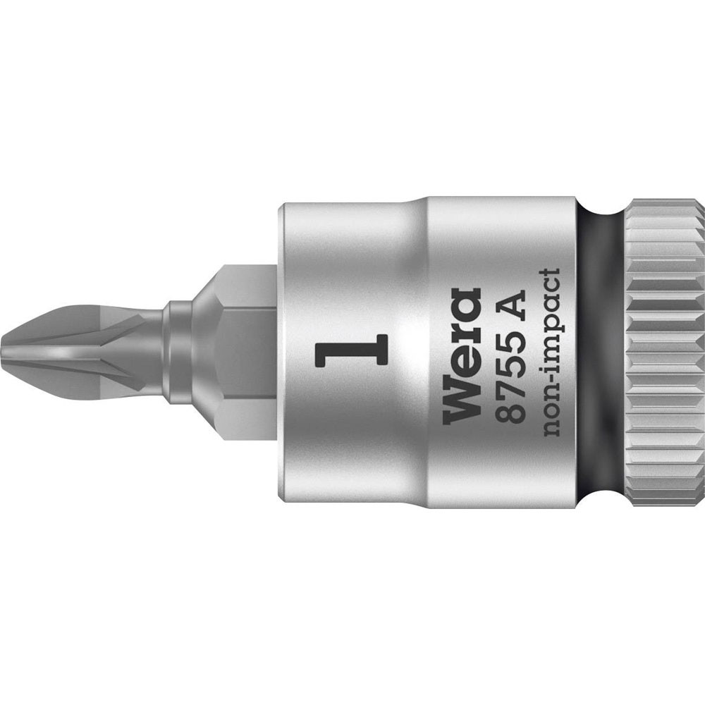 Wera 8755 A Pozidriv Zyklop Bit Socket 1/4"" PZ 1 x 28mm