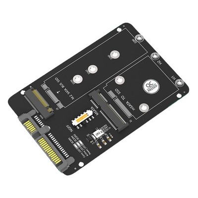 5X(M.2 NGFF/MSATA auf SATA3 2-in-1 SSD Solid-State Drive 2,5--Festplatt5723