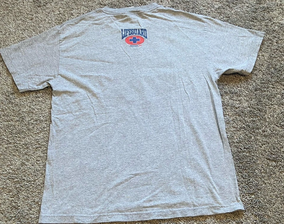 Camiseta Salvavidas Speedo Vintage Hombre Grande Gris 1998 Años 90 Foto 3 de 4