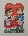 Vintage Norcross Valentine’s Day Card Boy & Girl With Monkey & Music Box — photo 1