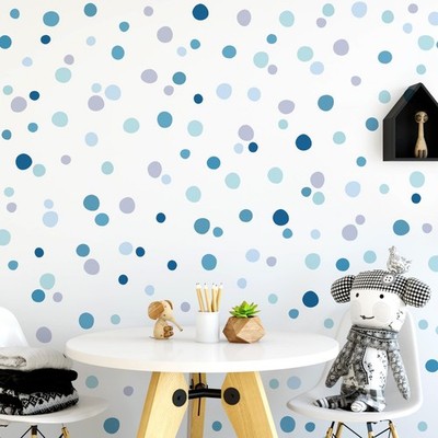 300 Pieces Polka Dots Wall Decals Irregular Dots Boho Wall Stickers Vinyl Abs...