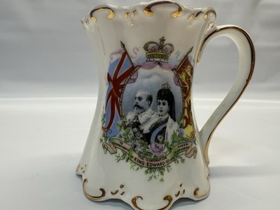 Vtg Collectible Mug King Edward VII Queen Alexandra by St George Bone Chin