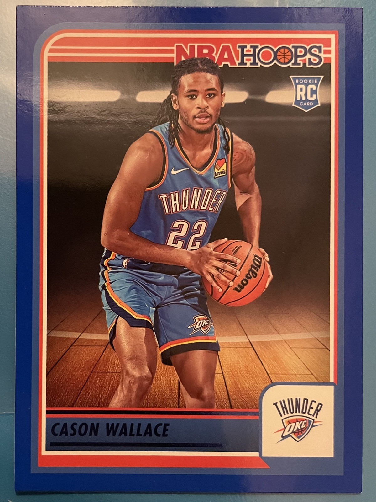 2023-24 Panini NBA Hoops - Cason Wallace #252 Blue (RC) Rookie Card OKC Thunder