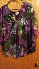 Women's Size 1xl Soft Flowing Blouse.