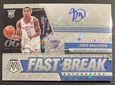 Theo Maledon 2020-21 Panini Mosaic Fast Break Rookie Autograph Card 🆓 Shipping