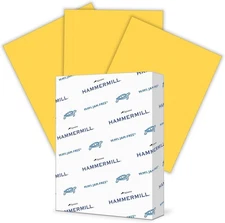 Smooth 20 lb Colored Paper in Goldenrod - 8.5 x 11, 500 Sheets, Jam-Free