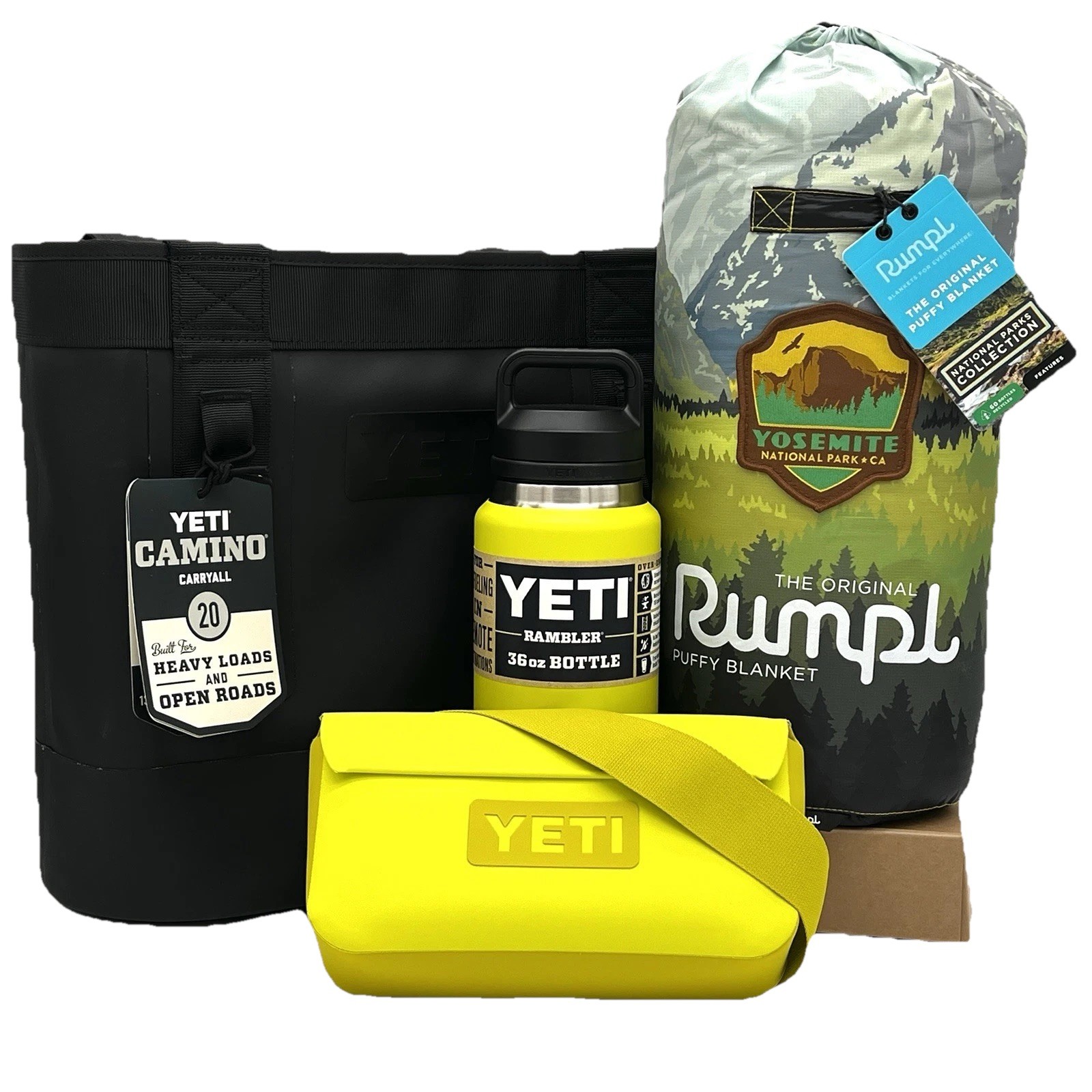 National Park Gift Set YETI Camino 20 + Rumpl Yosemite Blanket + Firefly Gear
