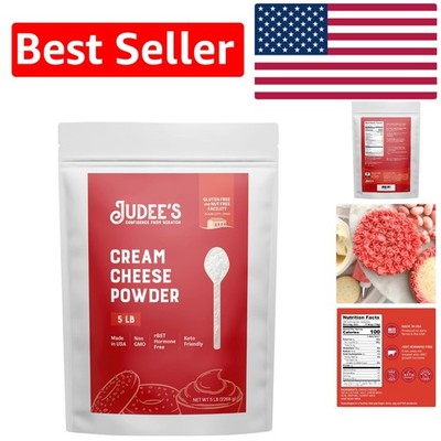 Judee s 5 lb Cream Cheese Powder - Non-GMO, Keto & Gluten-Free - Versatile Ba...